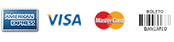 AmericanExpress - Visa - MasterCard - BoletoBancario